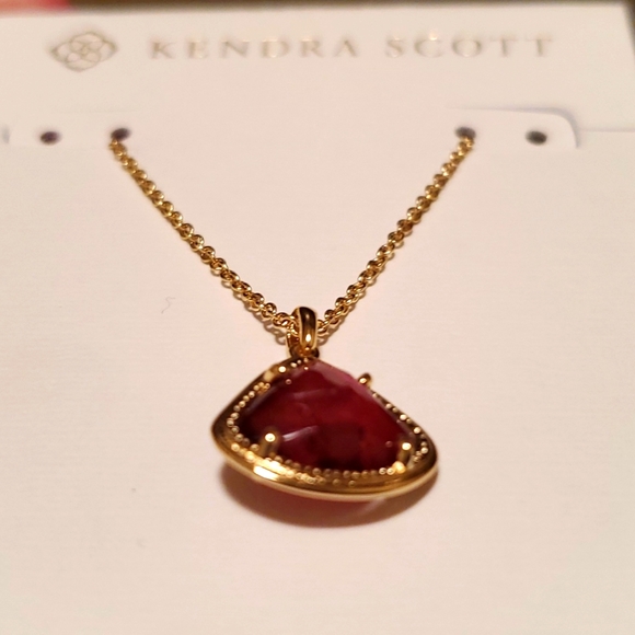 NWT Kendra Scott Kendal Gold Pendant Necklace in Iridescent Orchid Illusion - Picture 6 of 8